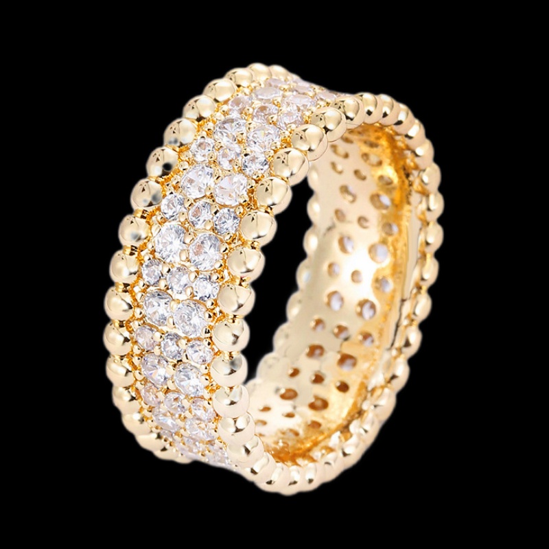 Kaleidoscope full of stars zirconium rings gold