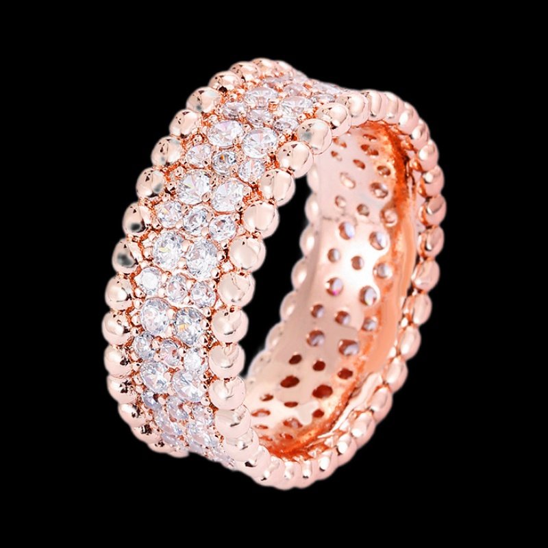 Kaleidoscope full of stars zirconium rings rose gold