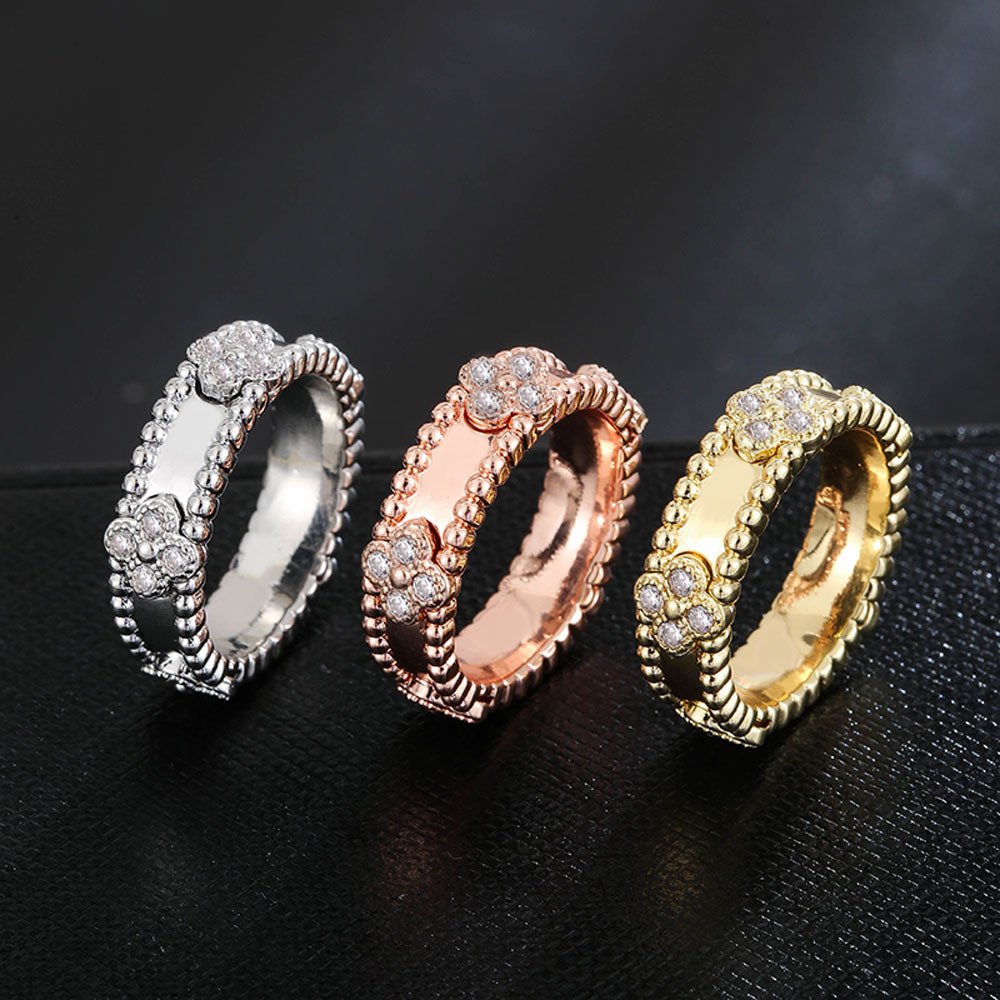 women clover zircon rings women clover zircon rings