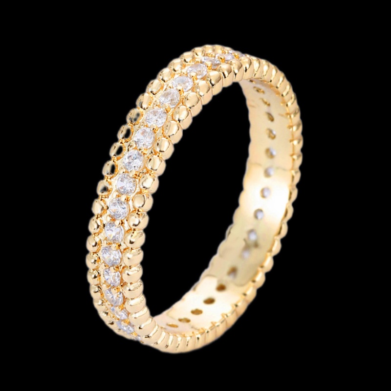 classy full-star zirconia rings gold