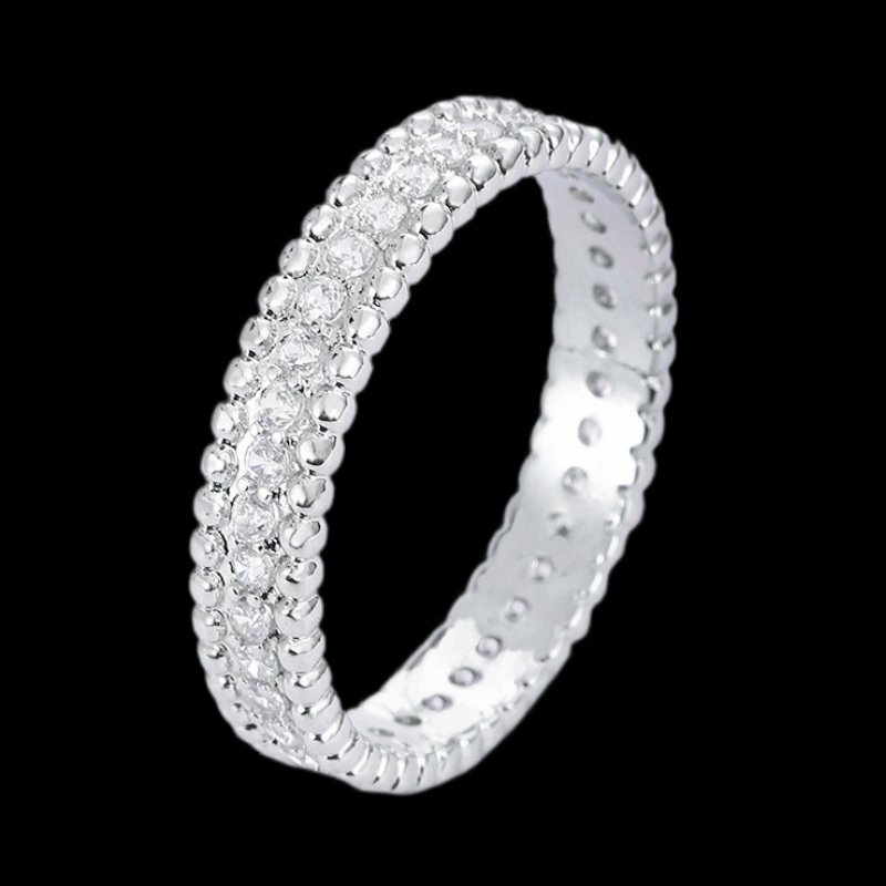 classy full-star zirconia rings platinum