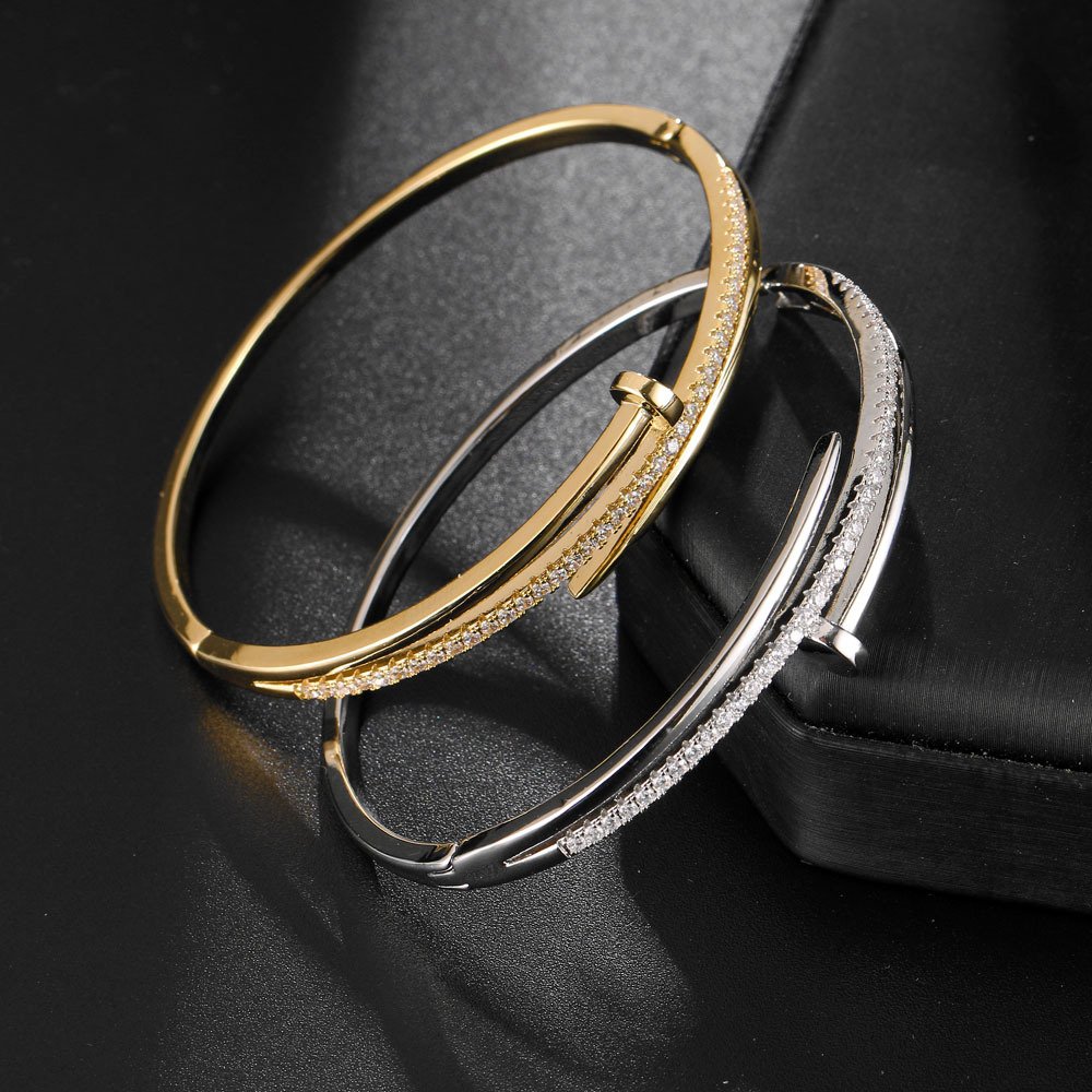 hip-hop exquisite nail-shaped bangle bracelets hip-hop exquisite nail-shaped bangle bracelets