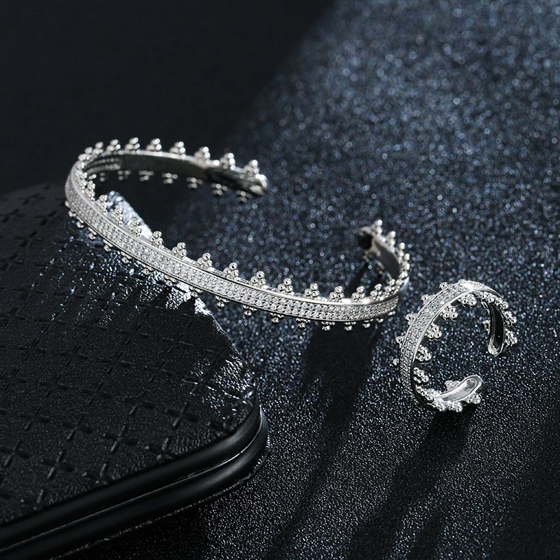 wind gear bracelet ring jewelry sets platinum